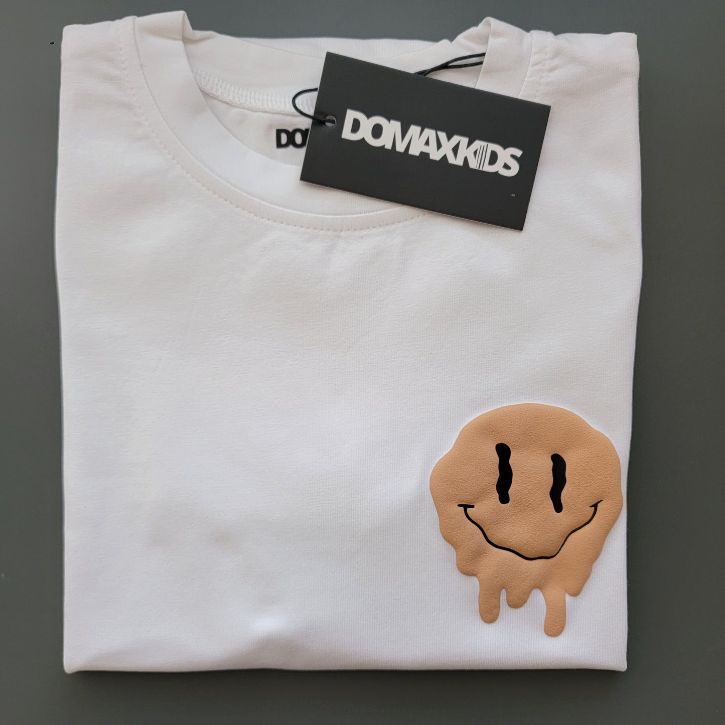 Smiley Drip Face - White tee