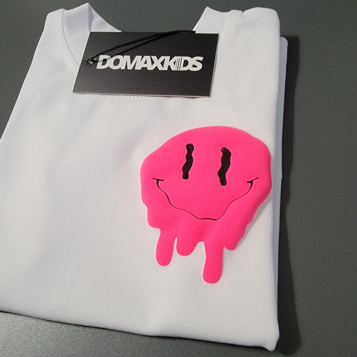 Smiley Drip Face - White tee